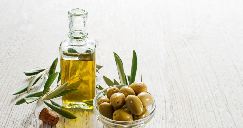 Olive oil in a jar